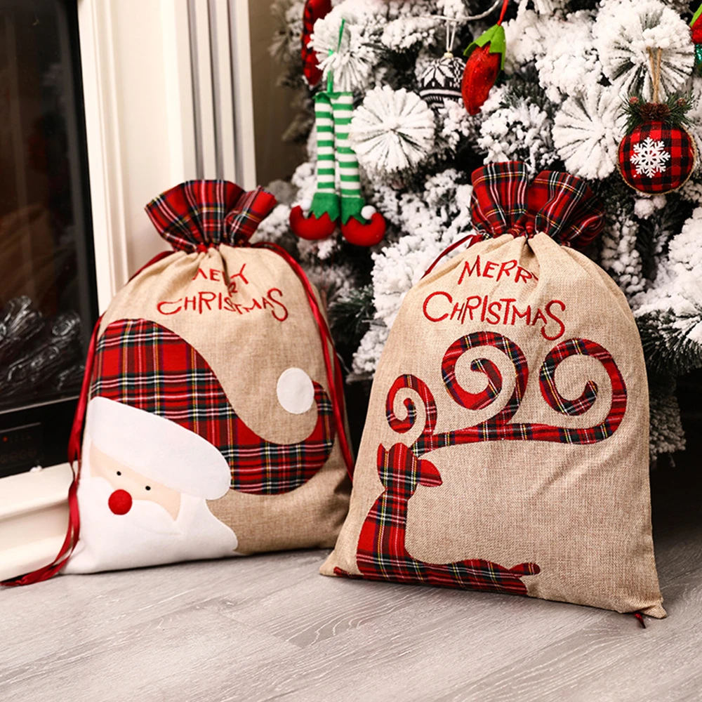 Luxury Xmas Bags - 대형 크리스마스 선물 가방 끈 달린