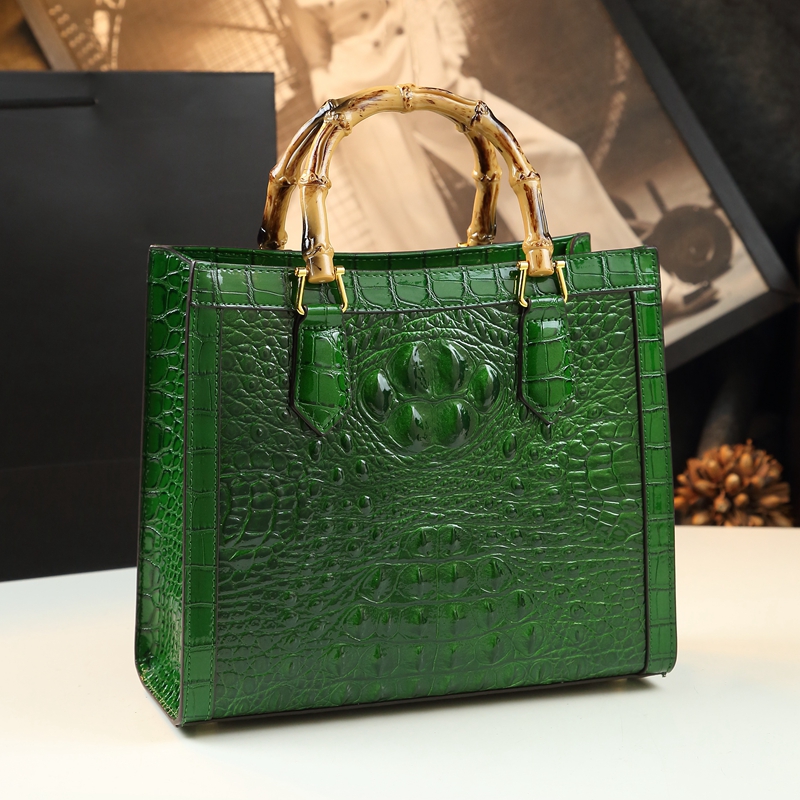 Luxury Bags Lv - 악어 무늬 가죽 여성 핸드백, 진짜