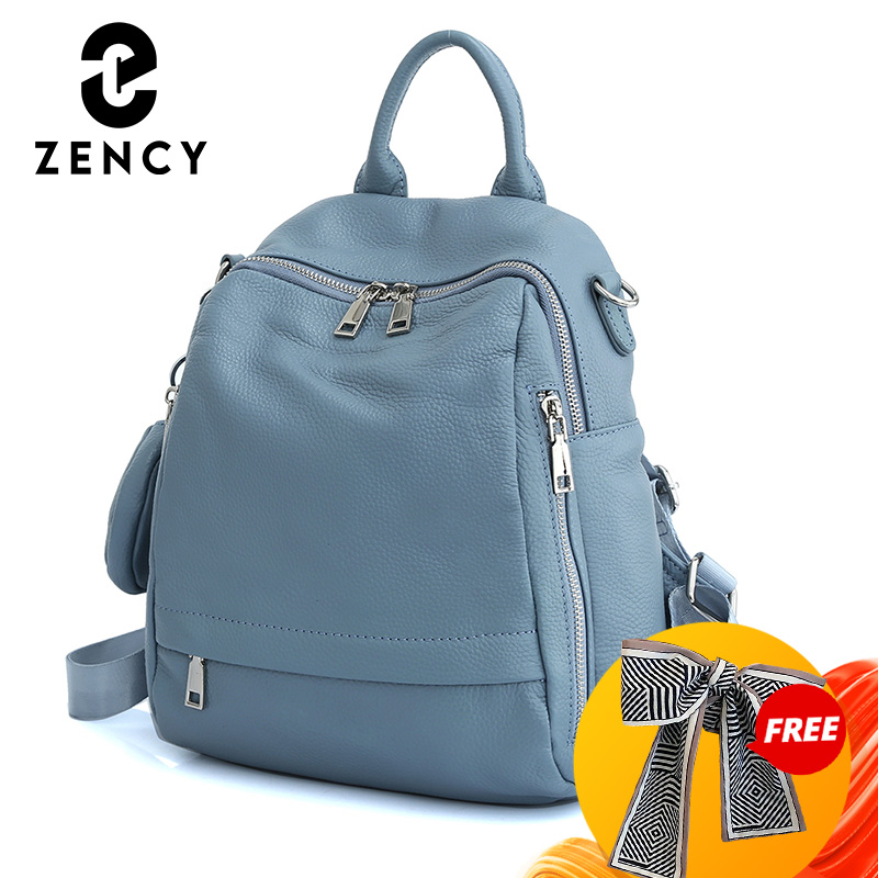Luxury High Quality Bags - Zency 여성용 정품 가죽 백팩 고품질
