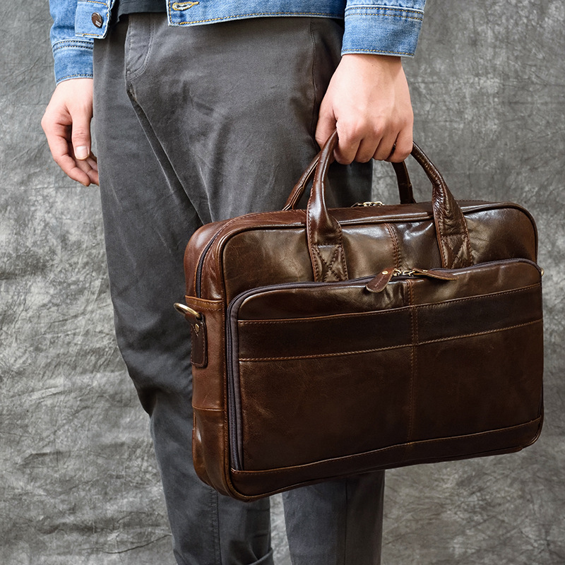 Luxury Bags Laptop - 남성용 럭셔리 정품 가죽 핸드백, 여행