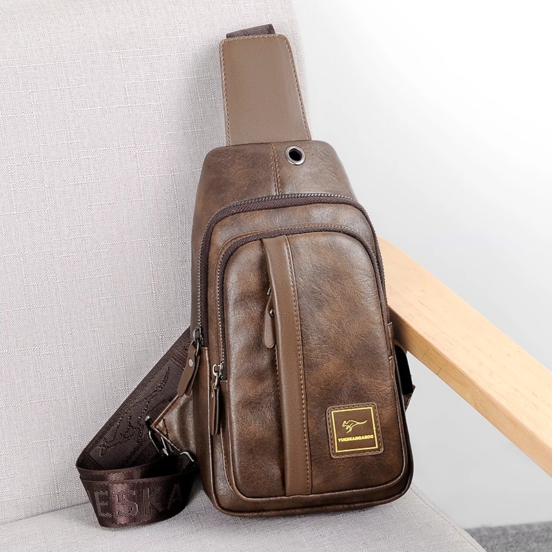 Luxury Bags Sling - 캥거루 럭셔리 브랜드 체스트 백 남성용,