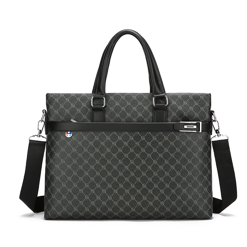 Luxury Bags Laptop - 남성용 프린트 PU 가죽 비즈니스 서류