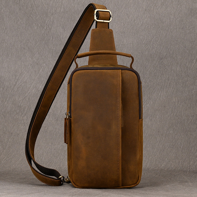 Luxury Bags Sling - 럭셔리 남성 가슴 가방 정품 가죽