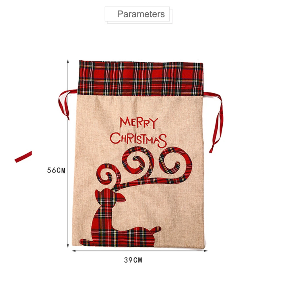 대형 크리스마스 선물 가방 끈 달린 고급 리넨 포장 가 - Luxury Xmas Bags 리뷰 및 가격