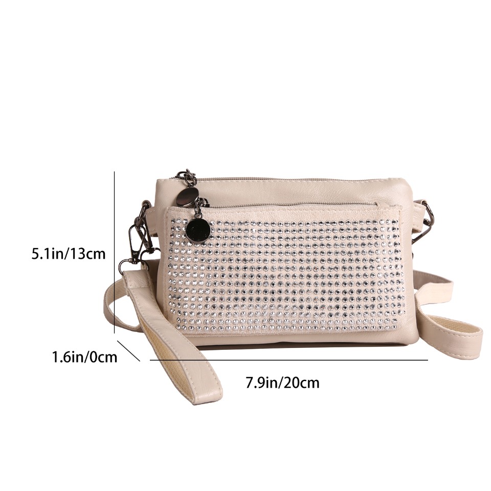 맞춤형 A급 라인스톤 반짝이는 3중 가방 여성용 소프트 - Luxury Bags Level 리뷰 및 가격
