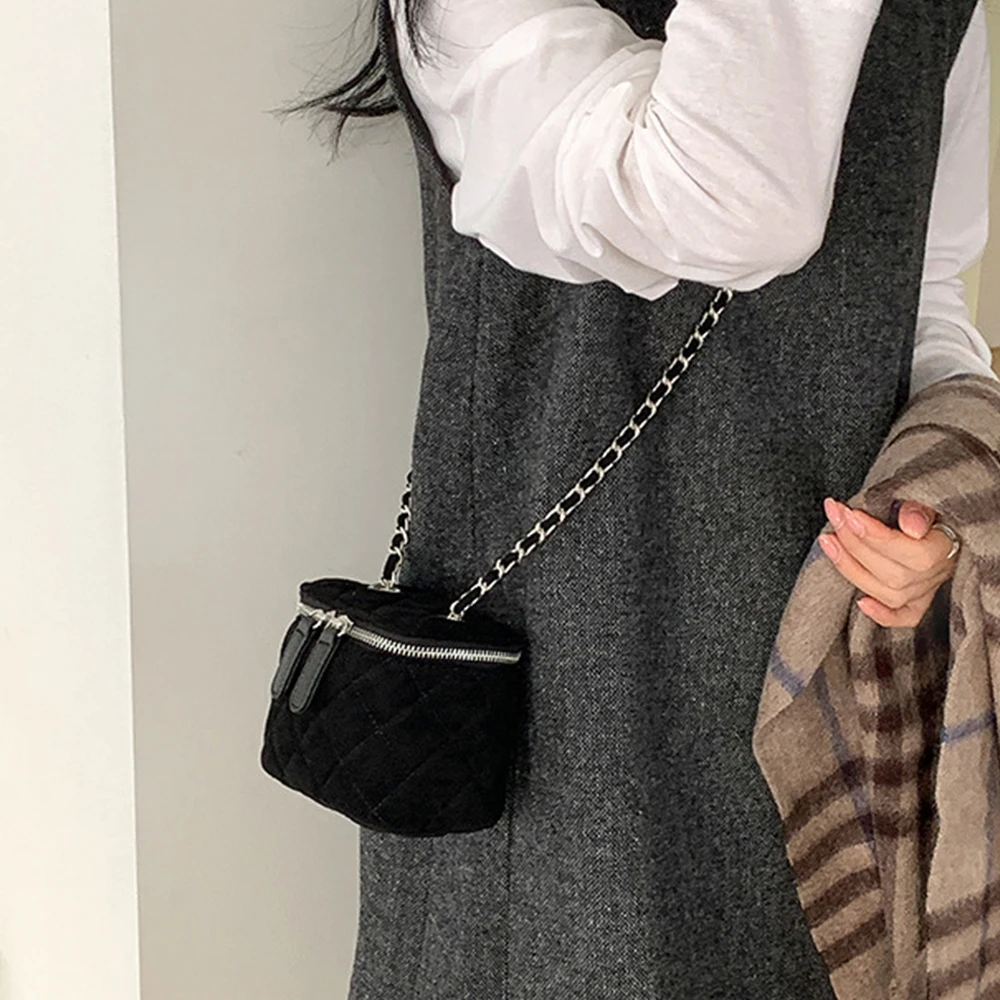 여성용 미니 스웨이드 숄더백, 럭셔리 핸드백, 체인 슬 - Luxury Bags Sling 리뷰 및 가격
