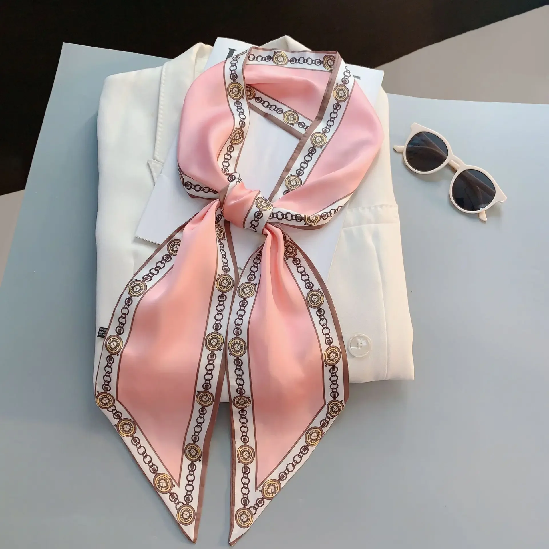 디자인 프린트 스키니 스카프 플래드 말털 헤어밴드 스카 - Luxury Bags Brands 리뷰 및 가격
