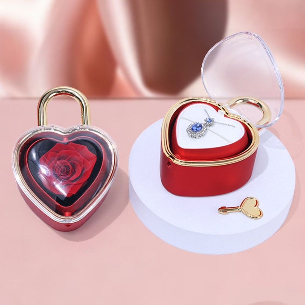 회전 하트 모양 자물쇠 보석함 고급 비누 장미꽃 반지  - Luxury Bags List 리뷰 및 가격