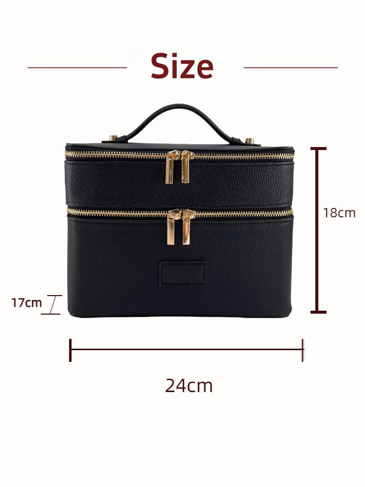 대용량 이중 레이어 고급 화장품 가방, 여행용 탑 핸들 - Luxury Bags Quality 리뷰 및 가격