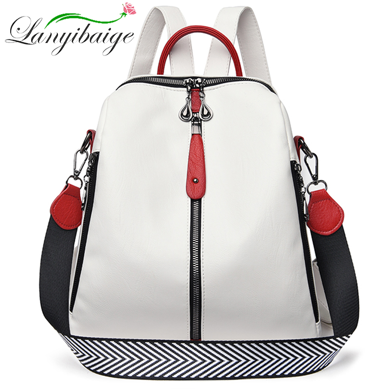 여성용 부드러운 가죽 백팩, 여성용 패션 백팩, 화이트 - Luxury High Quality Bags 리뷰 및 가격