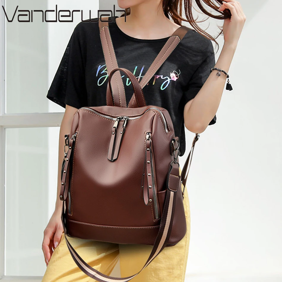 브랜드 럭셔리 배낭 부드러운 가죽 방수 배낭, 프레피  - Luxury High Quality Bags 리뷰 및 가격