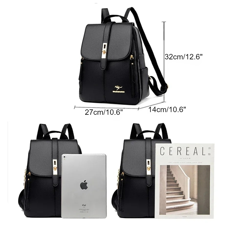 여성 가죽 대용량 배낭 여자를위한 고품질 빈티지 학교  - Luxury High Quality Bags 리뷰 및 가격