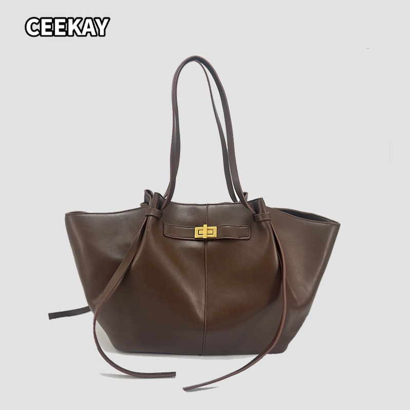 패션 대용량 사다리꼴 여성 숄더백 디자이너 메탈 잠금  - Luxury High Quality Bags 리뷰 및 가격
