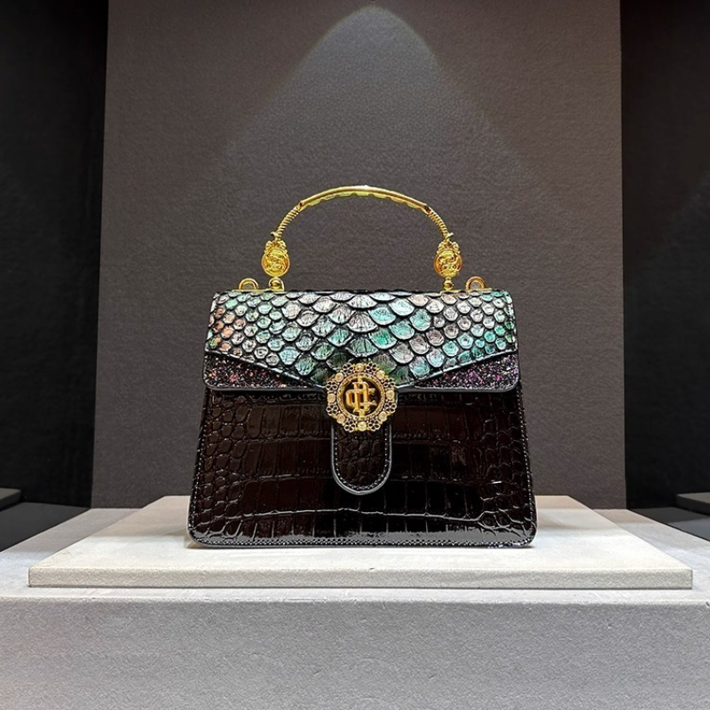 진짜 가죽 새로운 패션 스케일 악어 소 가죽 핸드백 어 - Luxury Bags Lv 리뷰 및 가격