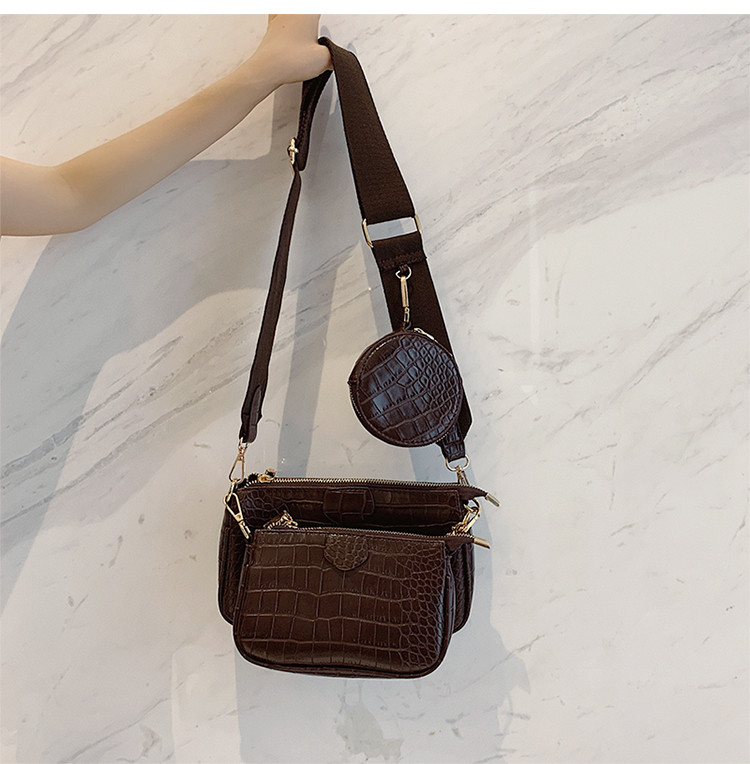 악어 무늬 여성 숄더백 명품 디자이너 와이드 스트랩 크 - Luxury Bags Sling 리뷰 및 가격
