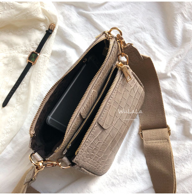 악어 무늬 여성 숄더백 명품 디자이너 와이드 스트랩 크 - Luxury Bags Sling 리뷰 및 가격