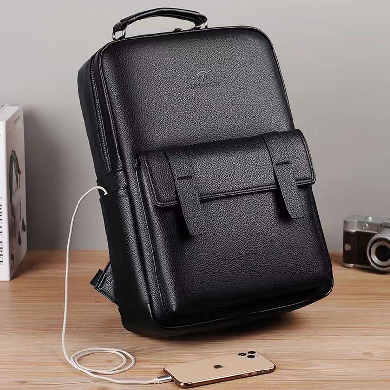 USB 인터페이스가 있는 남성용 고급 가죽 백팩, 다기 - Luxury Bags Laptop 리뷰 및 가격